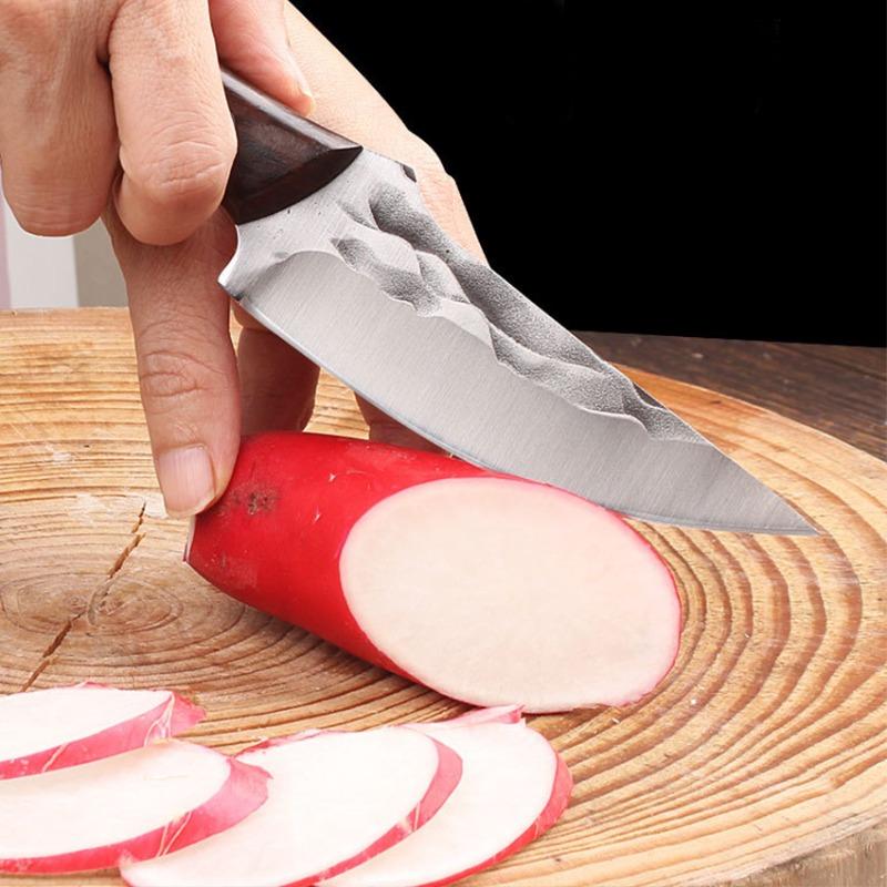 Кухонный нож для обвалки мяса, мясницкий нож из высокоуглеродистой стали, острый, ручной ковки, поварской нож для нарезки мяса с ножнами