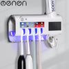Solar Energy UV Toothbrush Holder Automatic Toothpaste Squeezer  Wall-mount Toothpaste Dispenser Home Bathroom Accessories