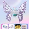 Luminous Glowing Light Up Fairy Wings with LED Lights Adjustable Straps Moving Angel Wings Princess Dress Up Toys Kids Gift
