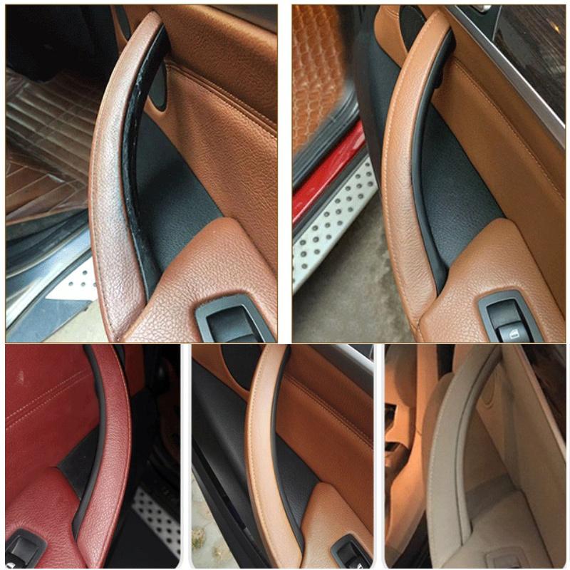 Left Right Interior Passenger Door Pull Handle Leather Outer Cover For BMW X5 X6 E70 E71 E72 2007-2014