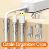 Data Cable Fixing Clamp Self Adhesive Wire Manager Usb Charger Cord Organizer Telephone Line Winder Retainer Clip Cable
