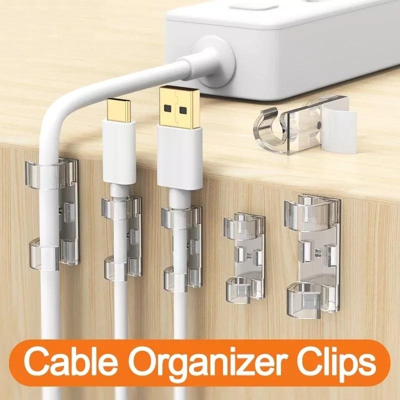 Data Cable Fixing Clamp Self Adhesive Wire Manager Usb Charger Cord Organizer Telephone Line Winder Retainer Clip Cable