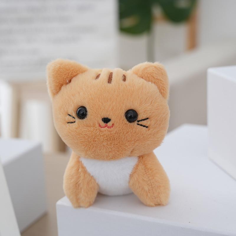 Adorable Cartoon Cat Plush Toy Soft And Cuddly Small Stuffed Animal Doll 12cm