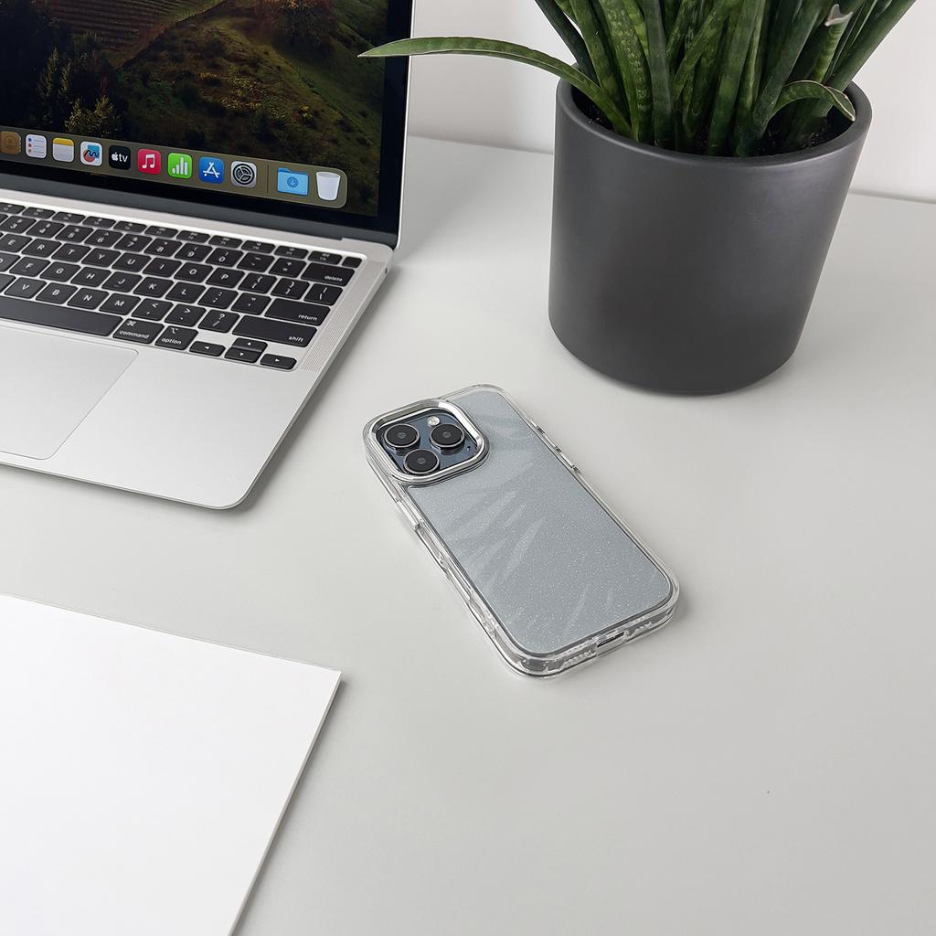 Glitter Clear Protective Case for iPhone 16 Pro by Hurtel