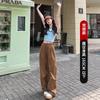 Quick-drying Sweatpants Women's Spring and Summer New High-waisted Loose Casual Pants Drape Red Straight Wide-leg Pants