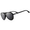 Goodr Blackout Polarized Aviator Sunglasses for Men Black Solid Black UV400 No M Operation & Women, Frame, Non-Reflective Lenses, Protection,