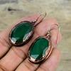 Faceted Zambian Emerald Earring Electroformed Copper Earrings Natural Gemstone Handmade Earring Unique Copper Design Jewelry Gifts For Wife
