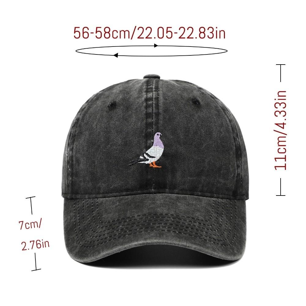 Pigeon Embroidery Pattern Baseball Cap Casual Sunscreen Hats Fashion Baseball Hats All Seasons