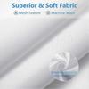 White Waterproof Fabric Shower Curtain Liner 71x72 with Magnets and RustResistant Grommets