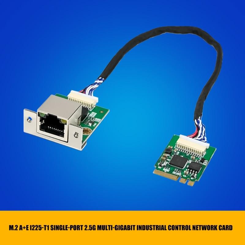 Промышленная карта Ethernet M.2 A+E KEY 2,5 Гбит/с Карта для сетевого взаимодействия промышленного управления 2,5 Гбит/с/1000/100 Мбит/с Сетевой адаптер M.2