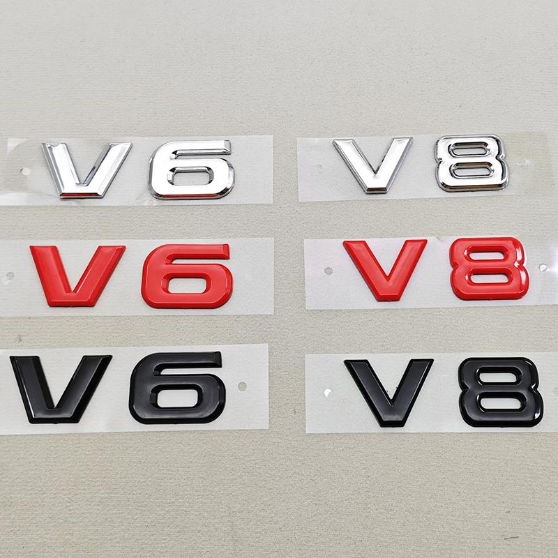 3D ABS Красный Хром Черный V8 V6 Наклейка на Задний Багажник Автомобиля Эмблема Значок Наклейки Для TOYOTA Авто Аксессуары KS4