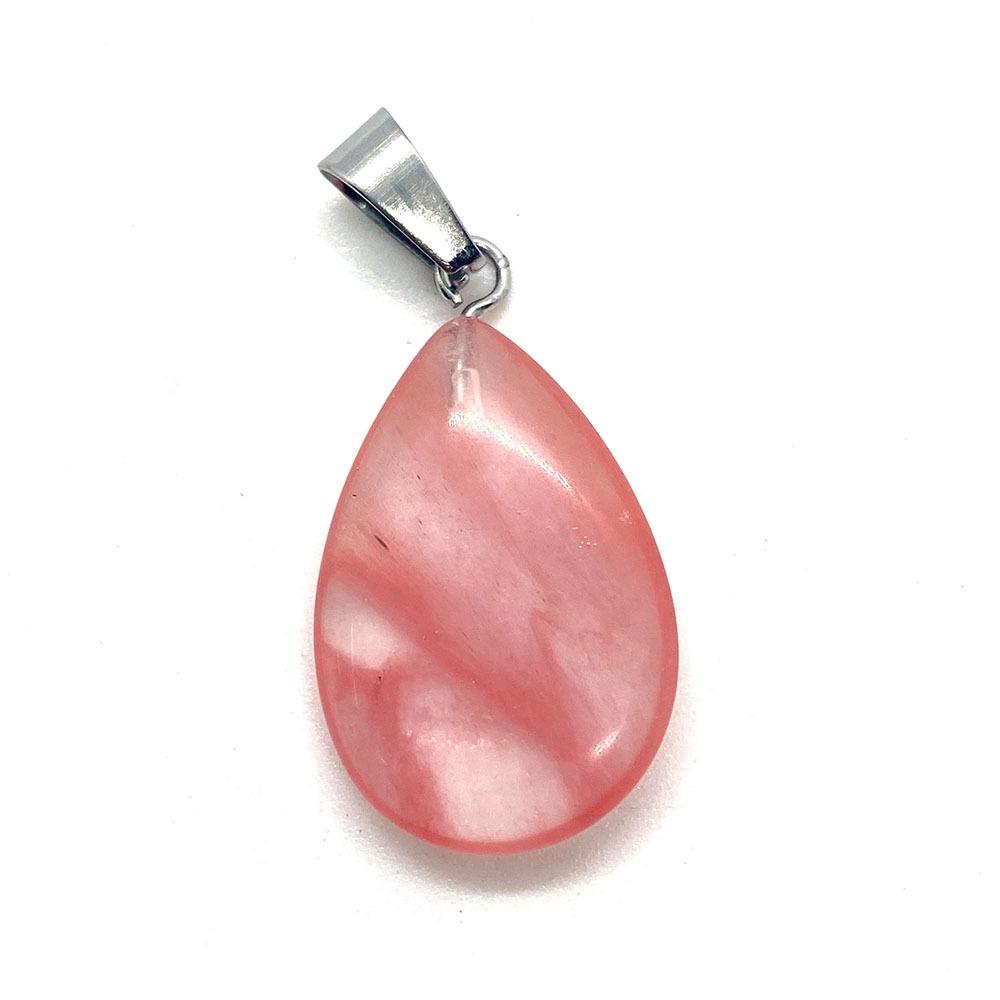 Кулон-капля из опала, камень 17x27 мм, одинарное отверстие, застежка-дыня, аксессуар для ожерелья, для DIY