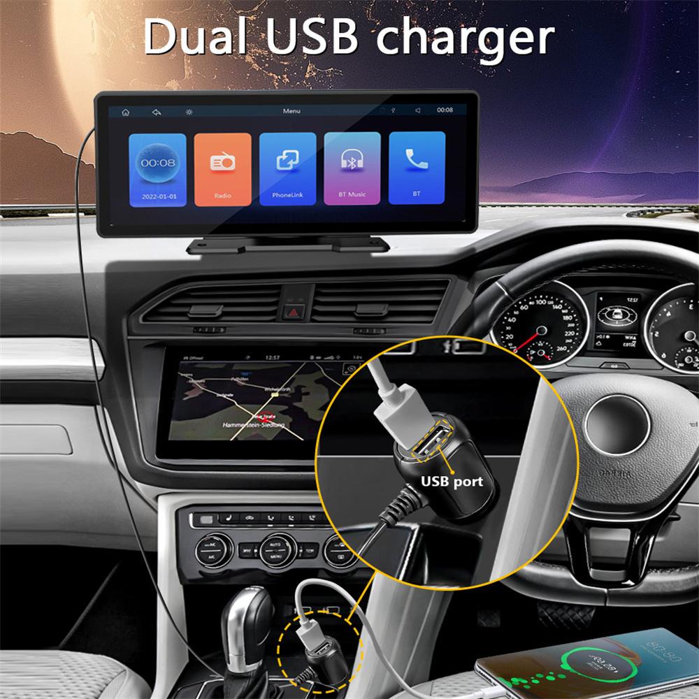 Универсальный 9,3-дюймовый мультимедийный плеер для беспроводного CarPlay и Android Auto Mirror Link
