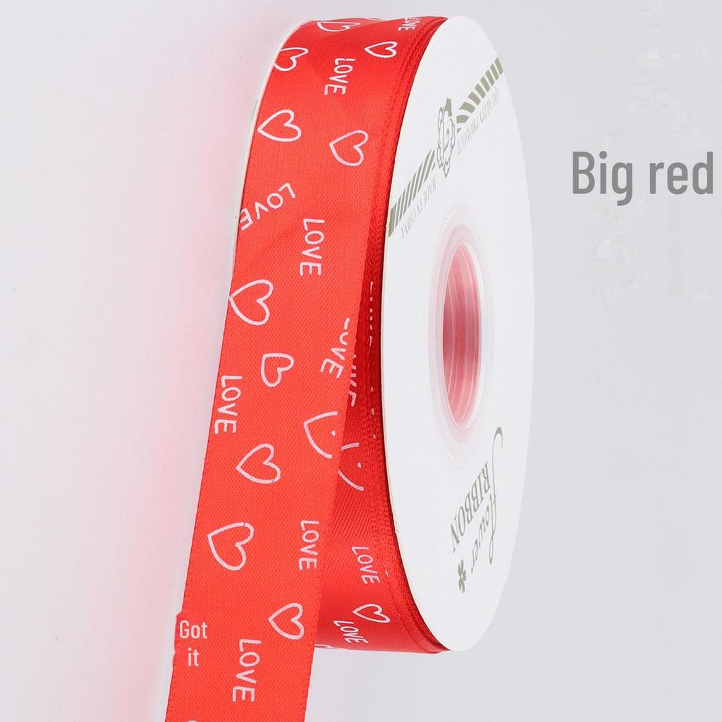 Women's Day Love Ribbon 2.5cm - Floral Packaging & Cake Tie