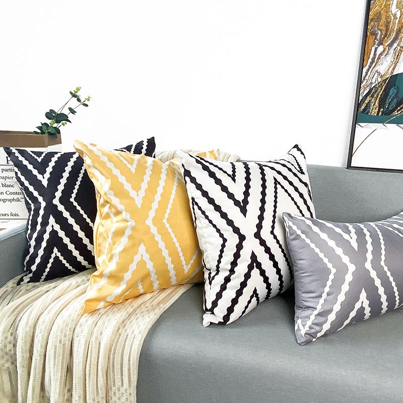 2 Pcs/set Coated Cotton Pillowcase Waterproof Oil proof Antifouling Simple Solid Color Pillow Cushion Cover