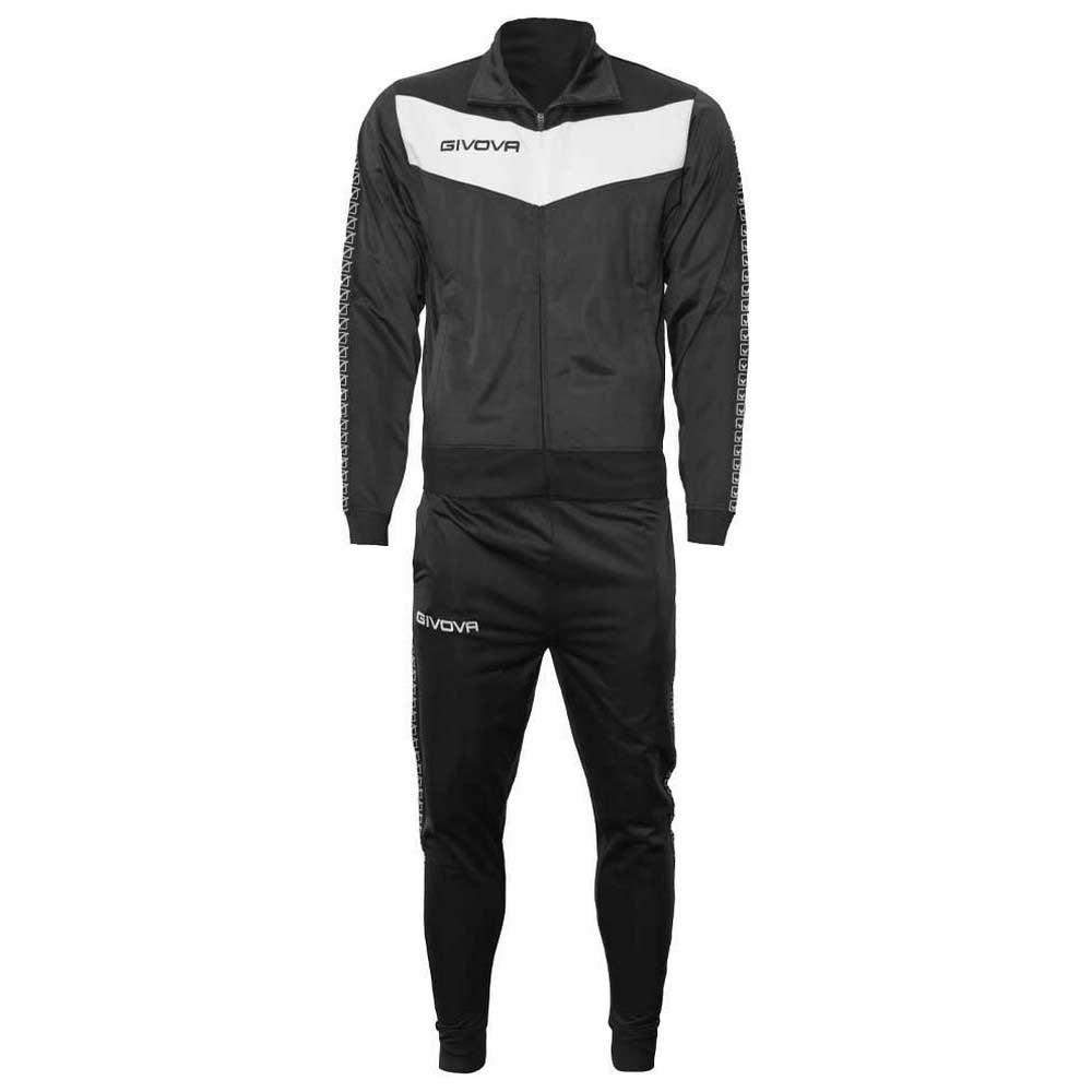 Givova Visa Tracksuit full zip polyester black and white