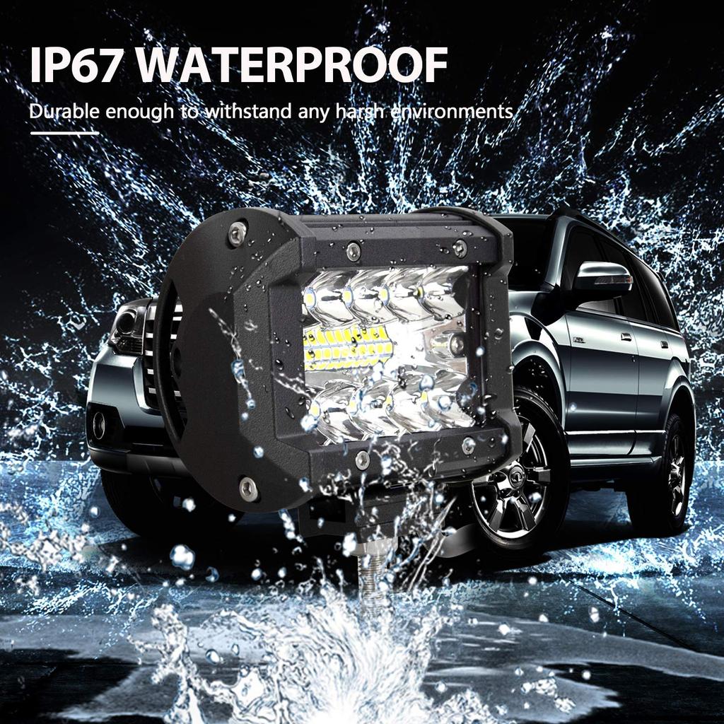 SKYWORLD Светодиодная панель, дополнительная противотуманная фара для автомобиля, 60 Вт, рабочее освещение, 12 В/24 В, для квадроциклов, внедорожников, морских судов, комплект из 2 шт.