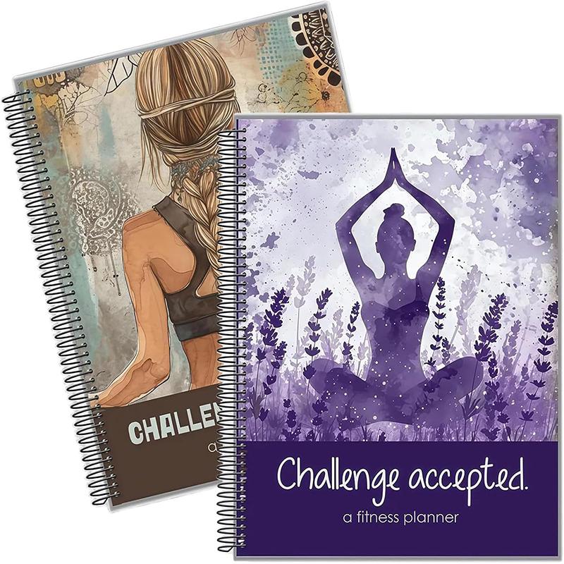 Планнер Challenge Accepted Fitness — 90-дневный журнал тренировок и питания для здоровья и благодарности, Вечерний планер для размышлений