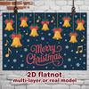 Party Backdrop Christmas Flat Bells Winter Merry Hanging Weddings Showers Birthdays Celebration Photo Booth Front Door Decor