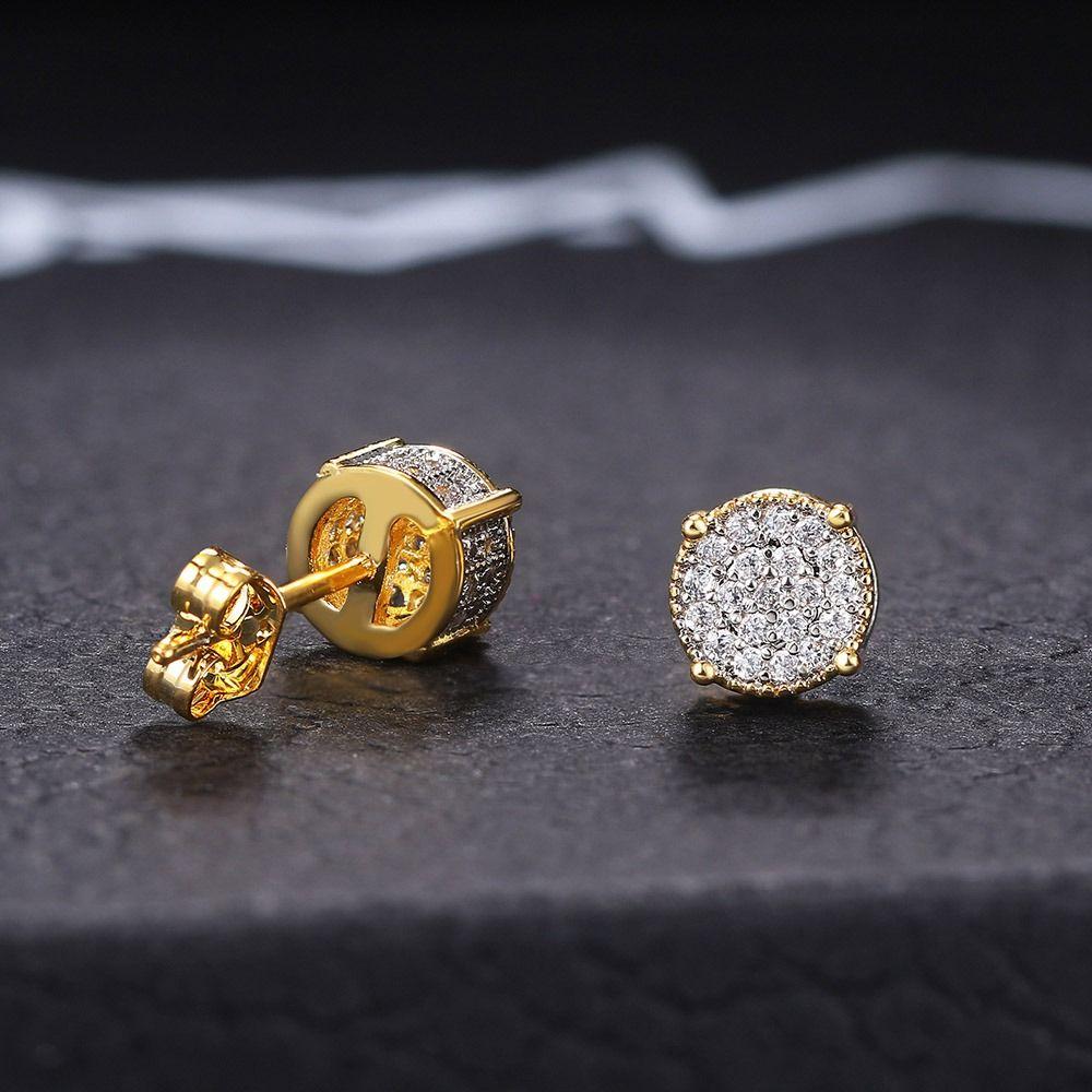 Gift Fashion Jewelry Rhinestone Korean Style Earrings Women Stud Earrings Men Earrings Ear Studs