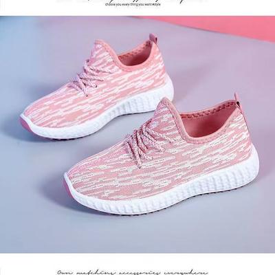 Иностранная торговля мухобойка плетеная спортивная обувь женская корейская версия мода повседневная взрыв кокосовая обувь мягкая подошва дышащая беговые кроссовки взрыв