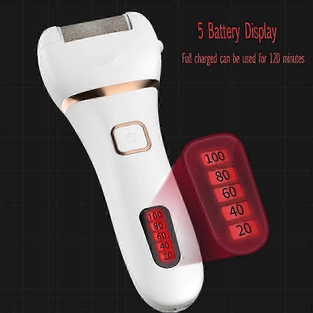Foot Callus Remover, Professional Electric Pedicure Callus Remover, Rechargeable Foot File with 3 Ro