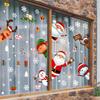 4/6pcs Window Stickers Cartoon Merry Christmas Santa Claus Xmas Tree Glass Decal Christmas Decorations for Home 2025 New Year