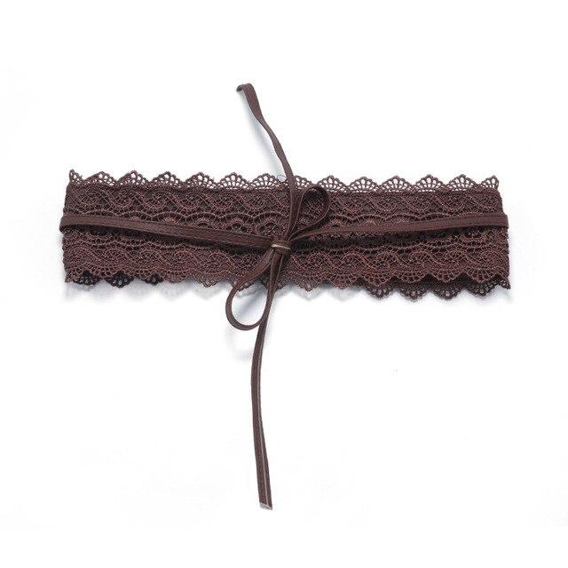 Черный, белый, широкий корсет, кружевной пояс, женский пояс с завязками, ремни для женщин, свадебное платье, поясные аксессуары