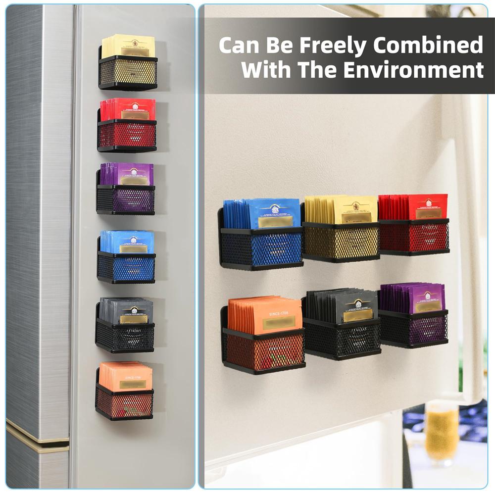 Коробка для хранения пакетиков для кофе и чая Магнитная стойка для хранения пакетиков для чая Офисная акриловая настольная коробка для хранения Принадлежности для хранения чая и сахара