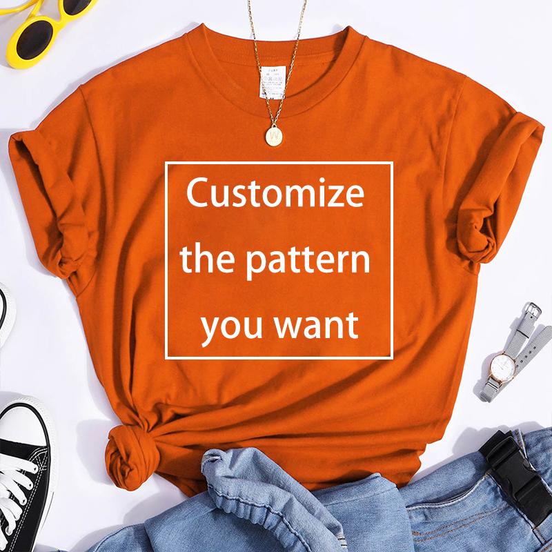2024 Fashion Customized TShirts Women Men Harajuku Vneck Tshirt Summer Short Sleeve Tops Tees DIY Graphics Unisex Shirts