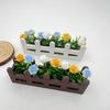 1:12 Scale Flower Fence Decor Lifelike Miniature Potted Plants Toys  Doll House Decor