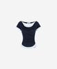 NEWALRIN Tori Draping Layered Short Sleeve Top(6Colors)