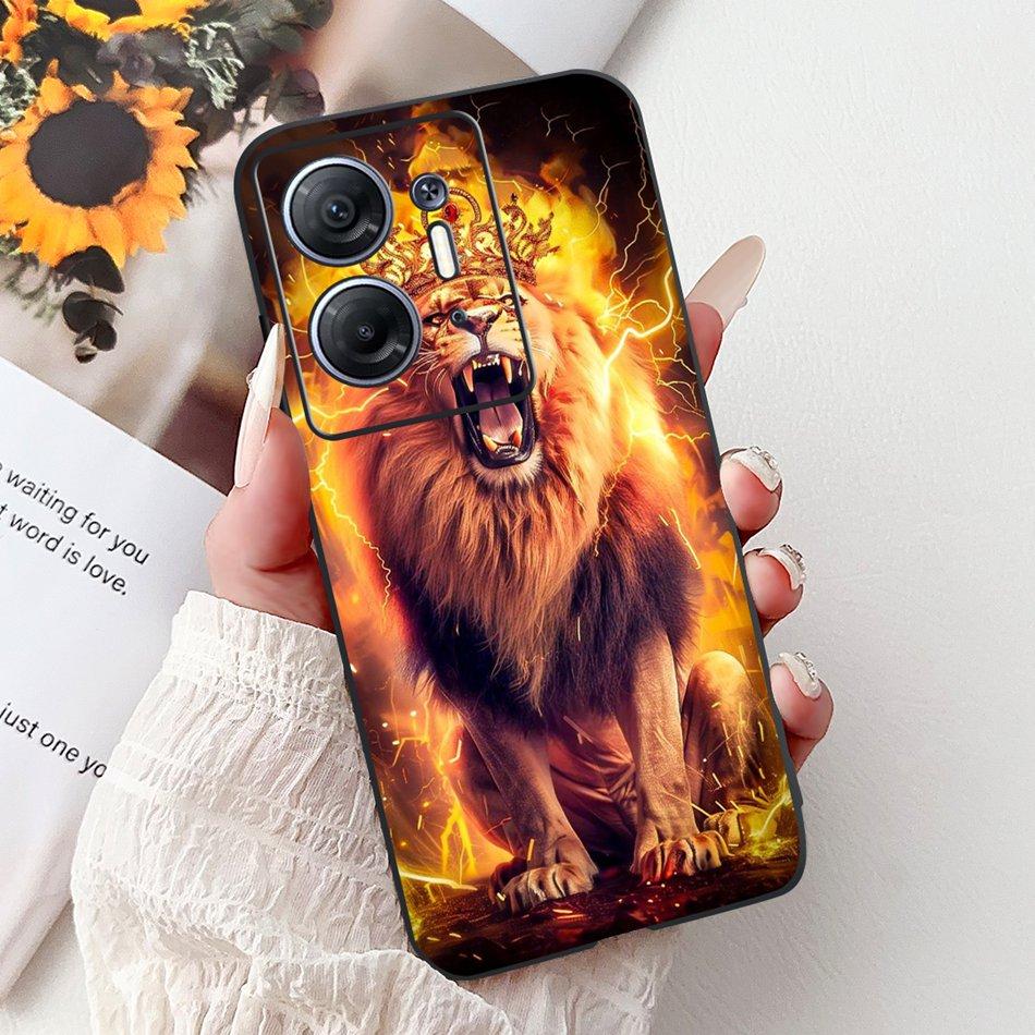 For Infinix Hot 30 5G Elegant Butterfly Cat Printed Phone Case For Infinix Hot30 5G X6832 Black Silicone Soft TPU Cases Bumpers