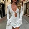 6-цветный вязаный кардиган с длинным рукавом - Европейский и американский пляжный стиль, накидка для защиты от солнца