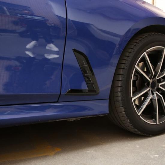 ABS Black Car Side Air Fender Vent Trim For BMW 3 Series -