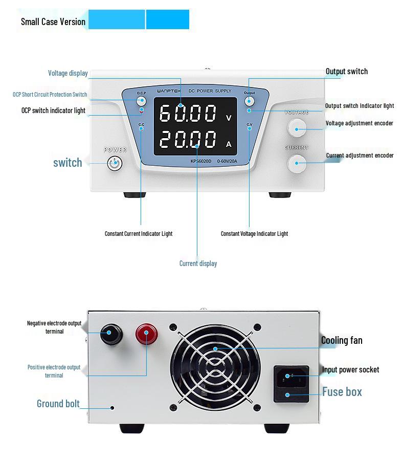 Регулируемый источник питания постоянного тока GuCe KPS1550D 15В 50А для зарядки свинцово-кислотных аккумуляторов