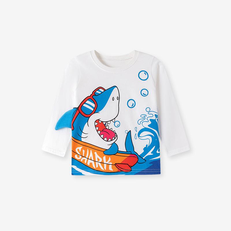 Children's T-shirt Autumn Long Sleeved Cartoon Boy's T-shirt Fashion Baby Top