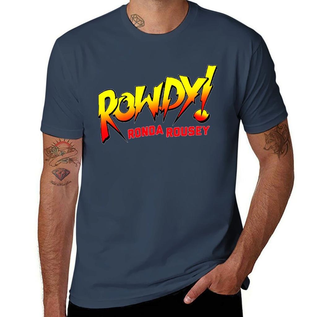 Мерч Ронды Раузи Рубашка Rowdy Ronda Rousey Классическая футболка Футболка Большого размера с коротким рукавом