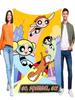 Powerpuff Girls Throw Blanket  Sofa Blanket for Halloween  Summer Comforter Bedspread Anime Home Decoration