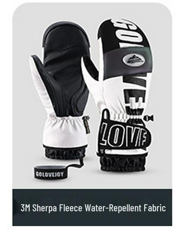 Зимние лыжные перчатки с сенсорным экраном - Ветрозащитные, Морозостойкие, Плюс бархат для мужчин и женщин