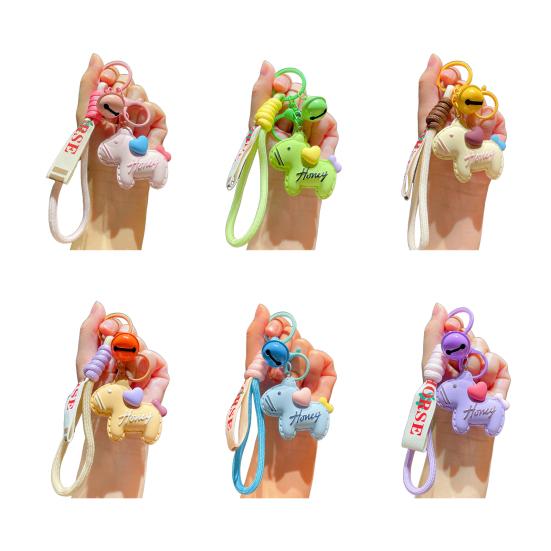 Resin Keychain Horse Design Lightweight Portable Key Chain with Lanyard Minimalist Style Key Holder