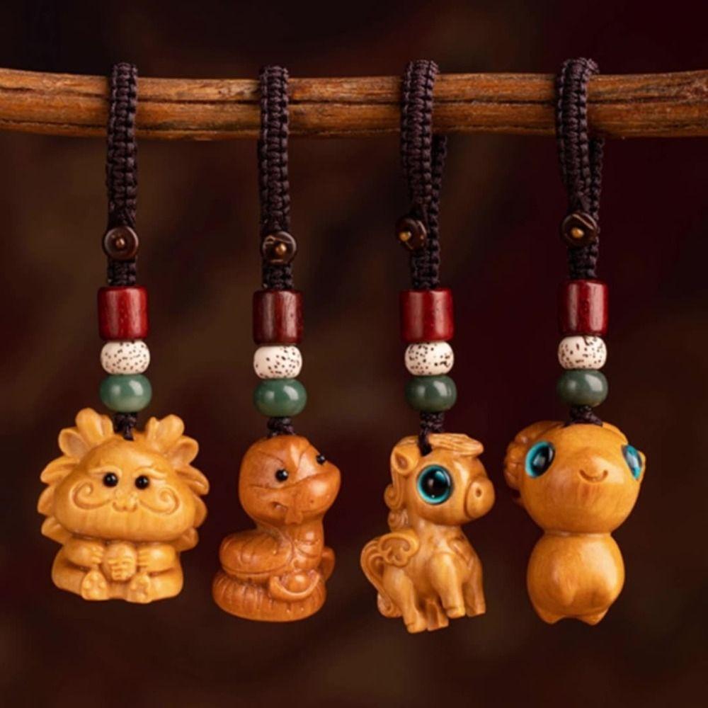 Кольцо для мобильного телефона с надписью «Знак зодиака», уникальный брелок для ключей из сандалового дерева, подвески для автомобильных ключей