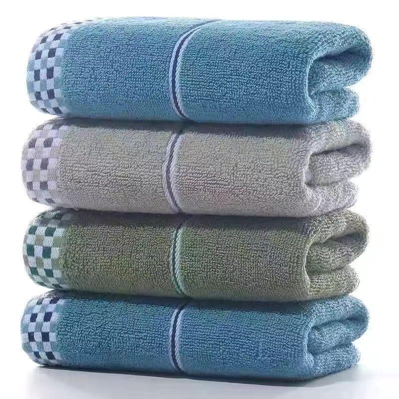 100% Хлопковое жаккардовое полотенце - 100 г Впитывающее и утолщенное для умывания и купания взрослых