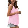Летняя женская футболка, новые свободные футболки без рукавов с круглым вырезом, топы