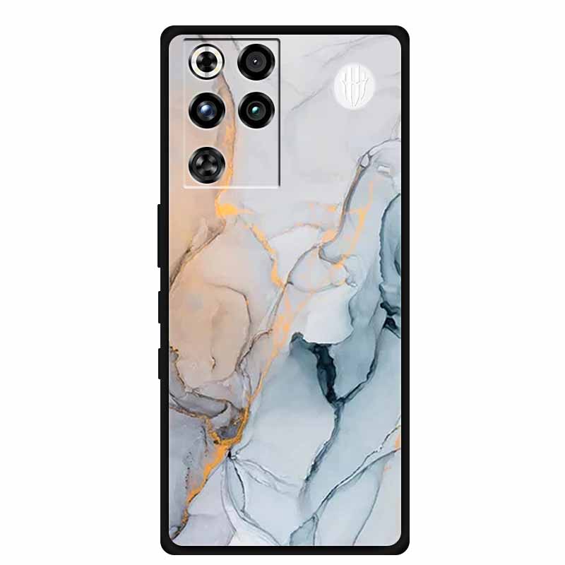 For ZTE Nubia RedMagic 11 Pro Case Marble Soft Silicone Phone Cases for RedMagic 11 Pro Back Cover Colorful Mica Painted Bumper