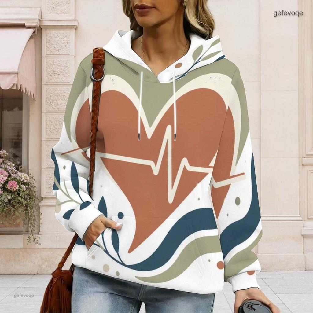 Plus Size Womens Drawstring Hooded Sweatshirt Long Sleeve Loose Soft Casual Leisure Daily Street Top