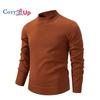 Cozy Up Men's Round Neck Solid Color Knitted Sweater Autumn and Winter Thick Base Warm Outer Wear Sweater