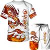 Streetwear 3D Animal T Shirt Tracksuit Man 3D Printing Shorts Suit Funny Hip Hop Men Casual Top 2 Piece Sets