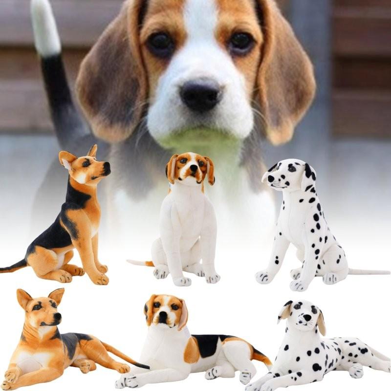 Реалистичная 15,8-дюймовая плюшевая собака-далматин, реалистичная мягкая игрушка для детей