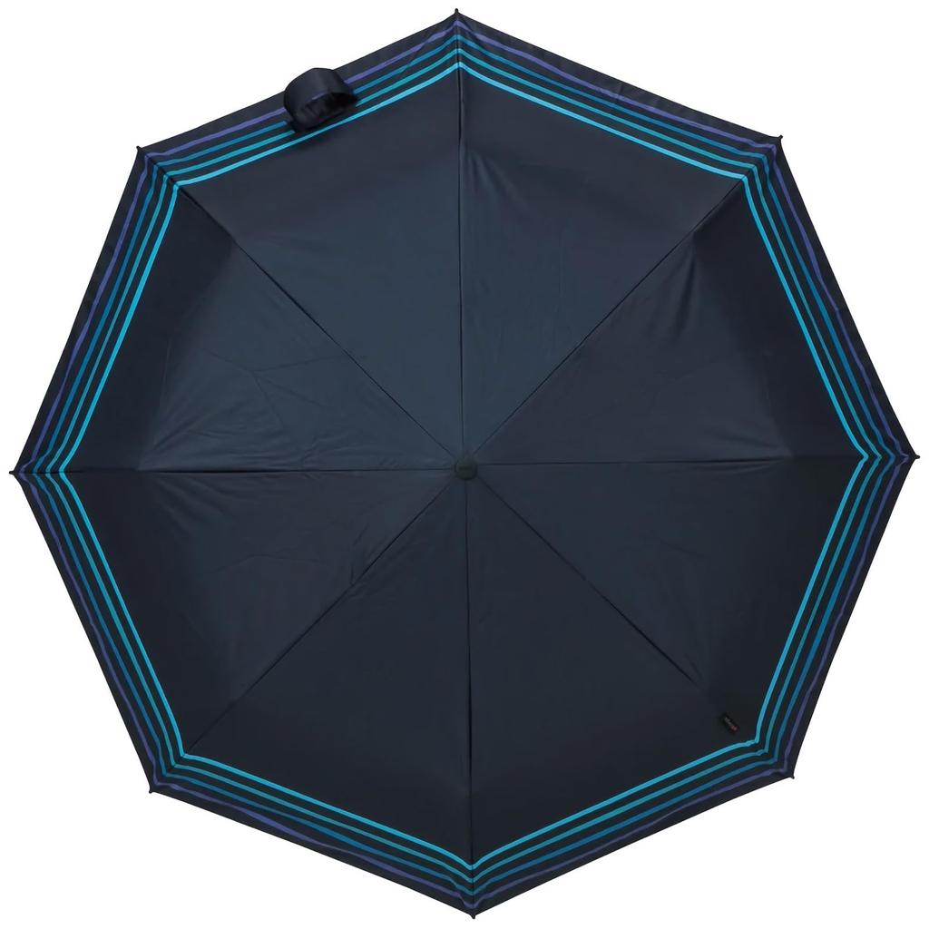 Складной зонт Knirps Stripe Mystic Blue, подходит как для солнечных, так и для дождливых дней. T.220RS. [Официальный импорт] KNTL220-4003S